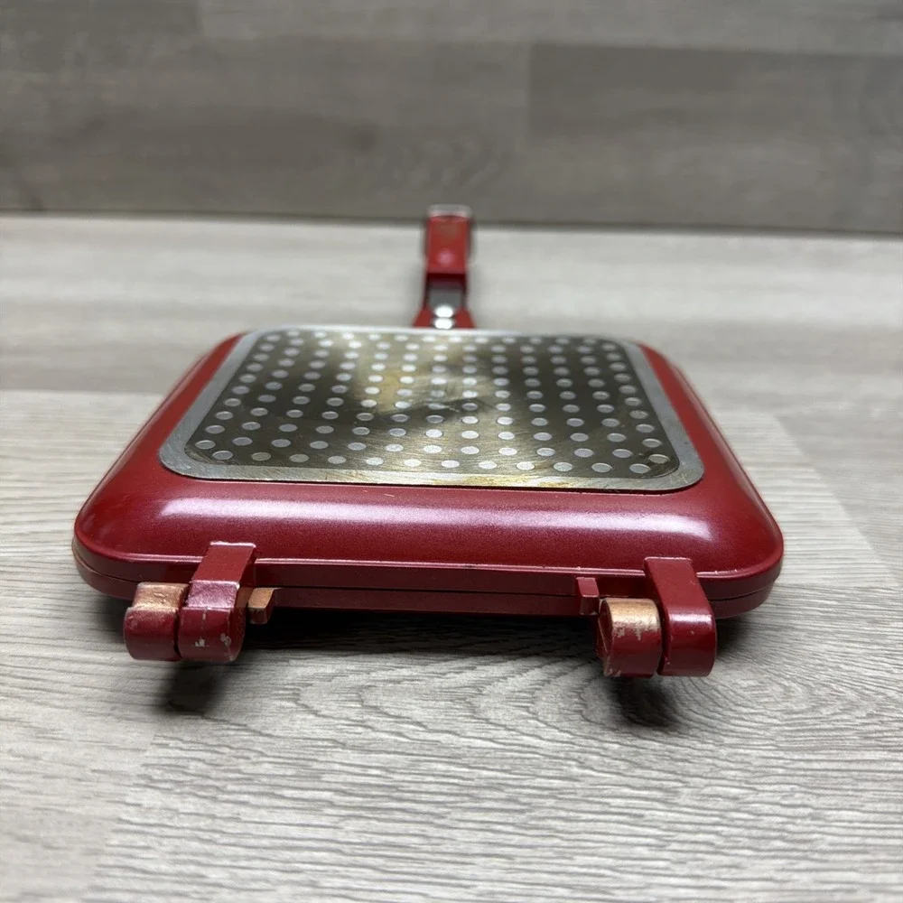 Red Copper Flipwich Stovetop Panini &‎ Sandwich Maker Non-Stick Ceramic